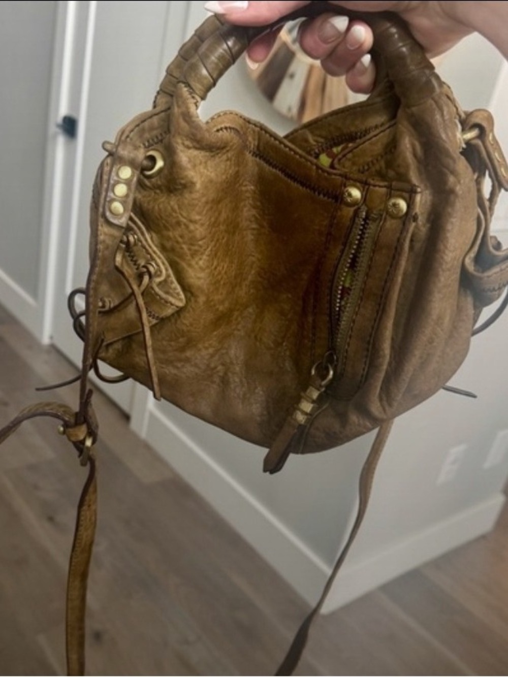 orYANY Leather Hobo Crossbody bohemian leather brown - Picture 2 of 11